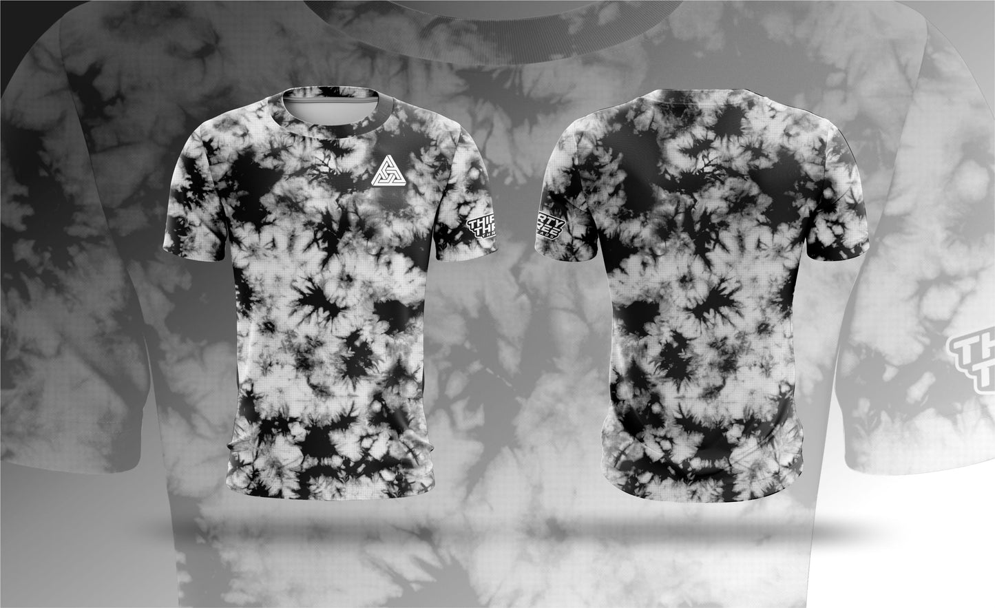 Pixelated Tie Dye Tech Tee
